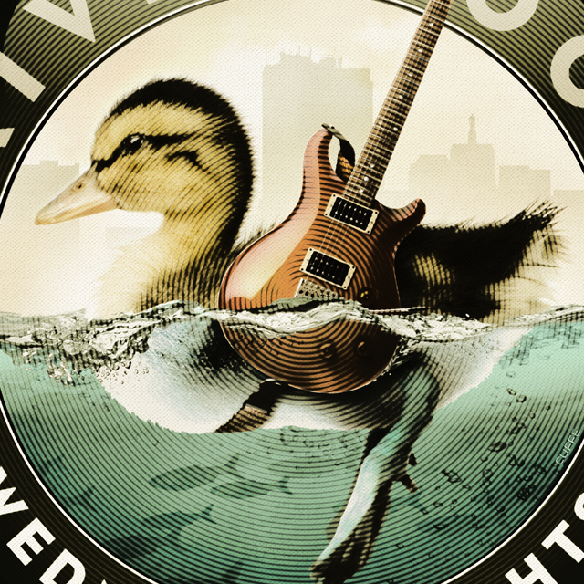 Logo design and custom illustration for River Rock Concert Series. Cuffe Sohn Design, OR