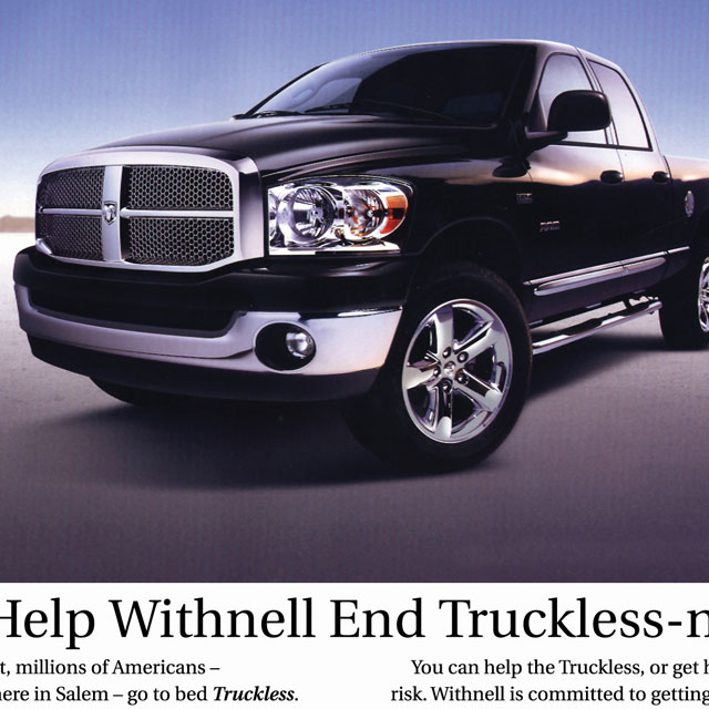 Print ads designed for Withnell in Salem. Cuffe Sohn Design, Oregon